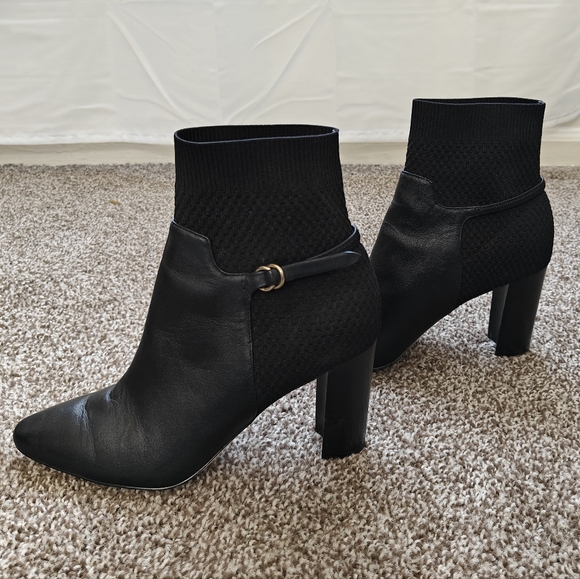 Cole Haan Grand Zeros Camille Black Leather Sock Ankle Boot 9B - Picture 3 of 8